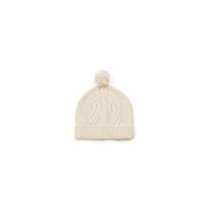 NEW BONTON kids winter cable knit hat in creme